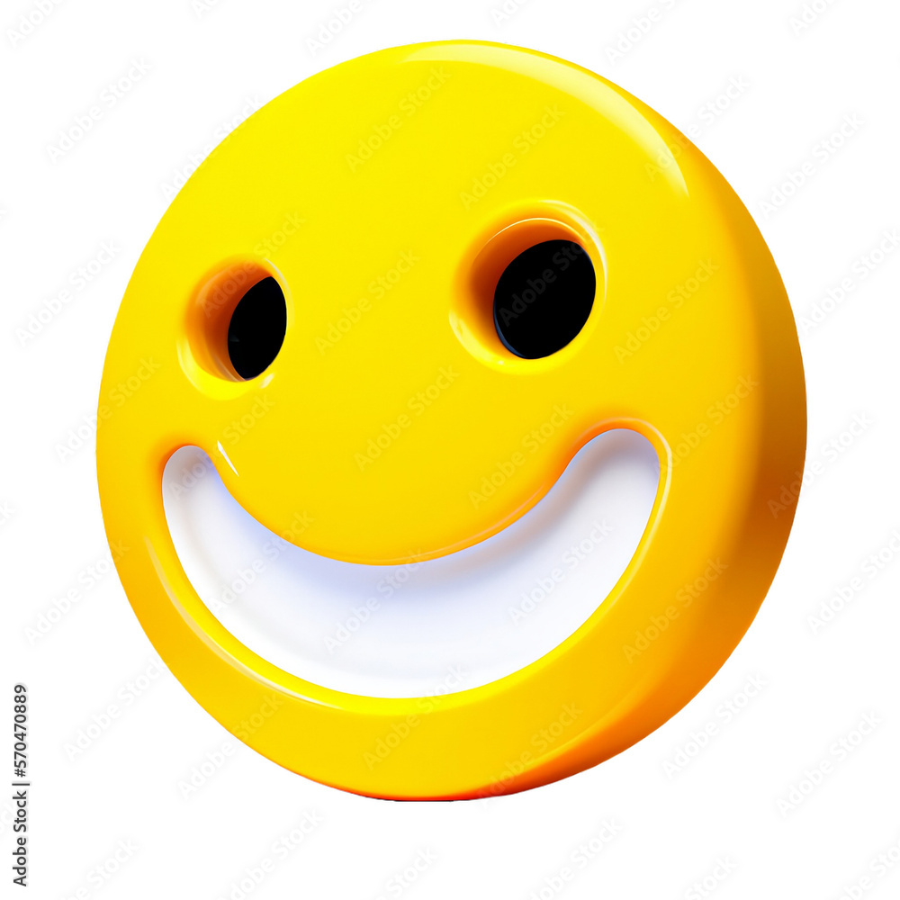 Fototapeta premium 3d smiley face on white background