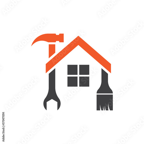 House repair logo images illustration