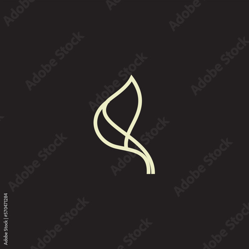 Plant natural concept logo vector element in simple and modern luxury style.