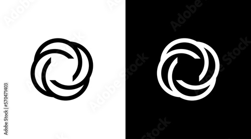 Wallpaper Mural community logo monogram vortex spiral black and white icon Design templates Torontodigital.ca