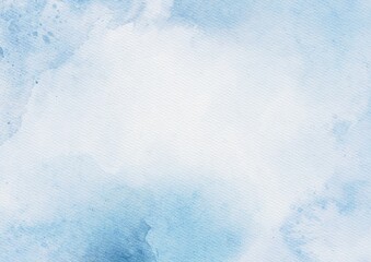 Abstract art blue watercolor stains background on watercolor paper textured for design templates invitation card