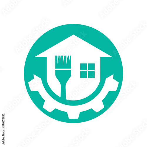 House repair logo images illustration
