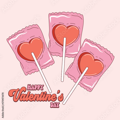 Heart lollipops vector