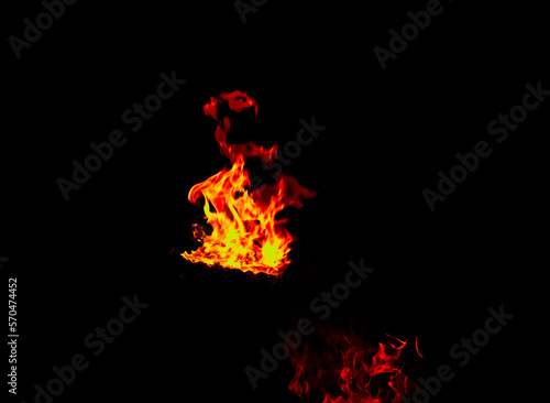 floating fire on black background © Tosh