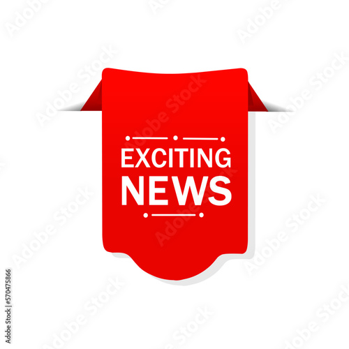 Exciting news banner. Business concept. Flat vector design.