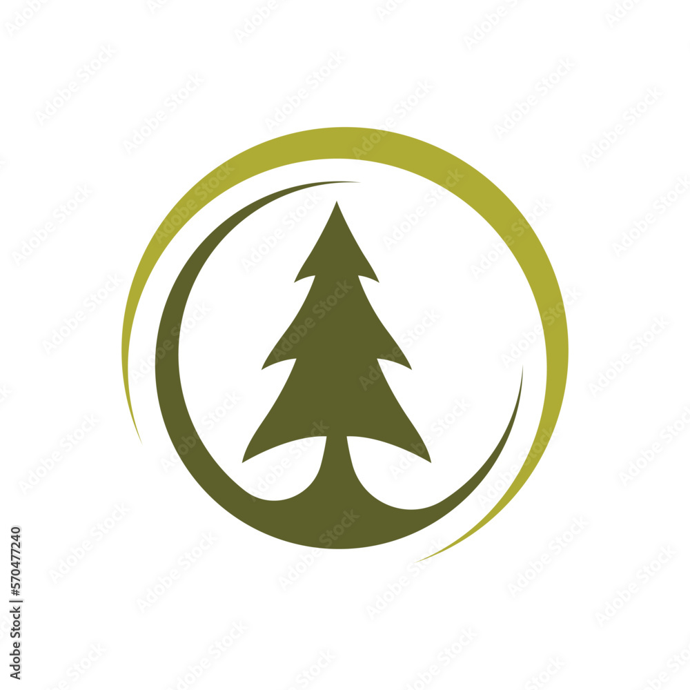 Obraz premium Pine tree logo images illustration