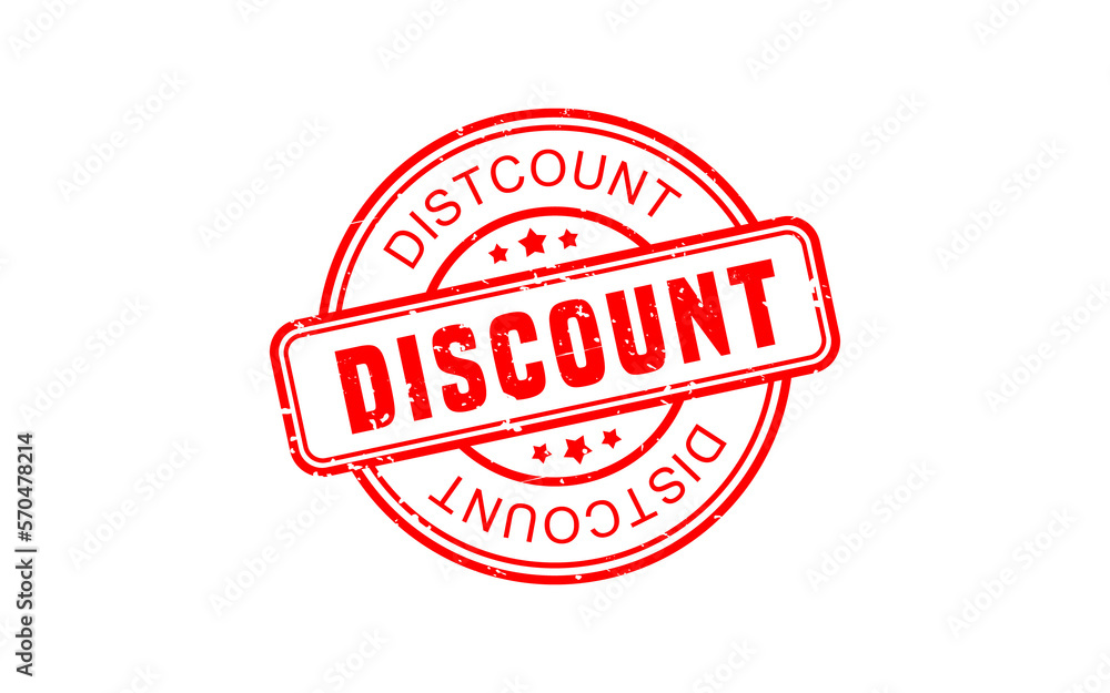 DISCOUNT rubber stamp with grunge style on white background DISCOUNT rubber stamp with grunge style on white background