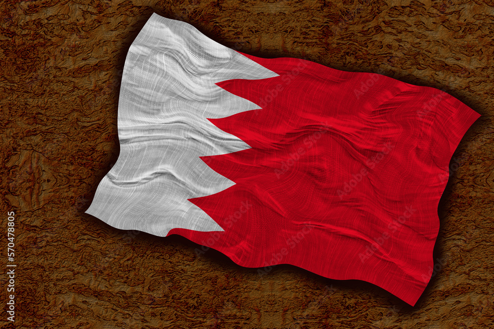 National flag  of Bahrain. Background  with flag  of Bahrain