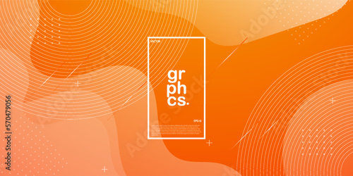 Bright yellow pink and orange gradient illustration background dynamic with simple wave style. cool design.Eps10 vector