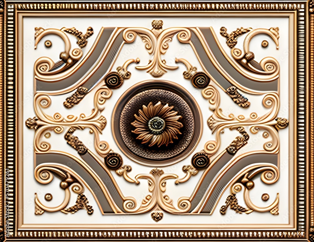 3D Digital Luxury Wall Tile Decor For Home, Royal Wall Tile Decor With marble Frame For interior ...