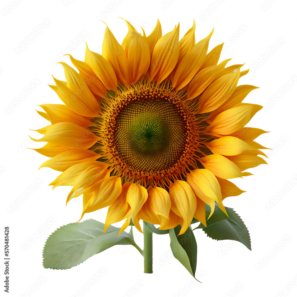 Naklejka premium 3d sunflower flower