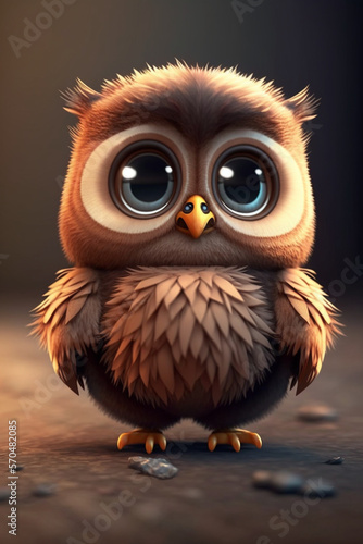 Cute Owl. Generative AI © Carlos Cainã