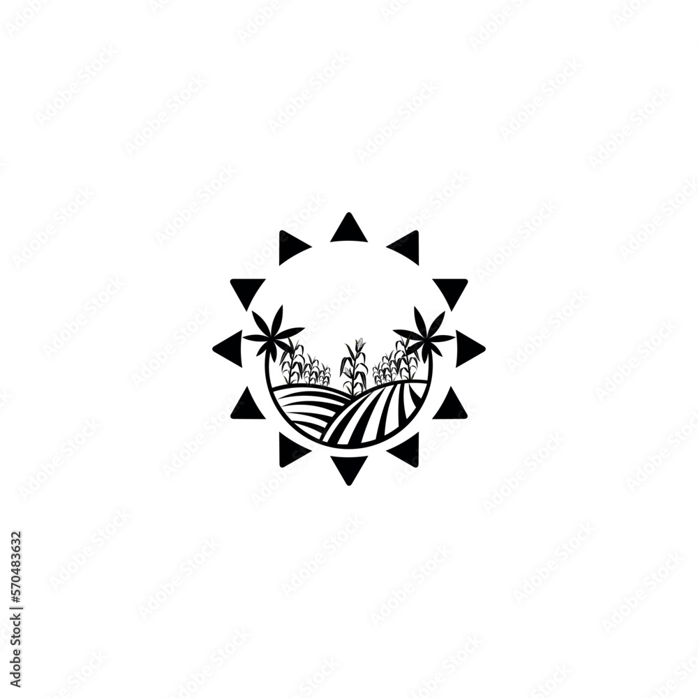 Flat farm logo template collection. Farm product logo or symbol. Agriculture, farming, natural food concept Flat farm logo template collection. Farm product logo or symbol. Agriculture, farming, natural food concept