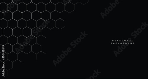 black hexagonal grid line pattern background for sport game surface