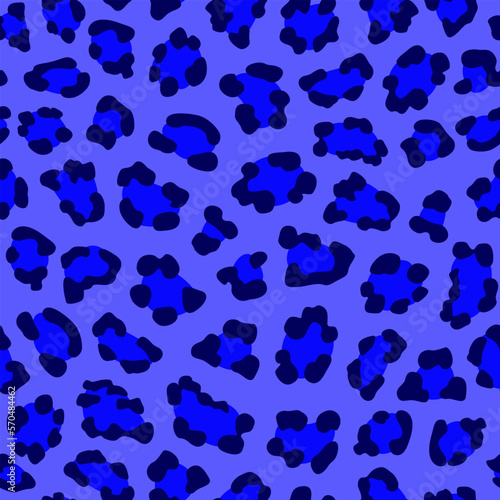 Animal Print. Blue leopard spots seamless pattern. animal pattern. leopard print. good for fabric, wallpaper, fashion design, summer dress, fur, coat, textile, background.