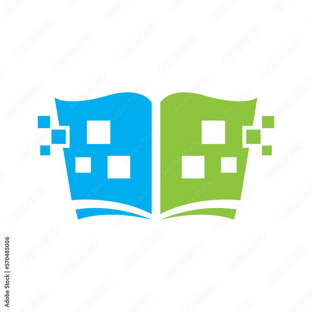 Obraz premium Digital book logo images illustration