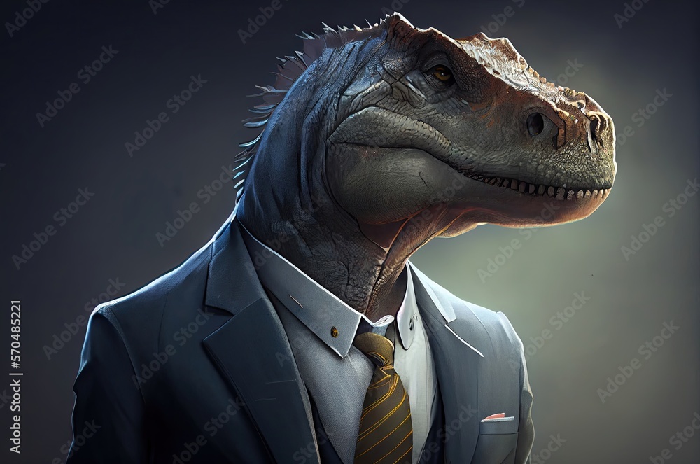 Dinosaur In A Suit Dressed Well Generative AI Dinosaur In A Suit Dressed Well Generative AI