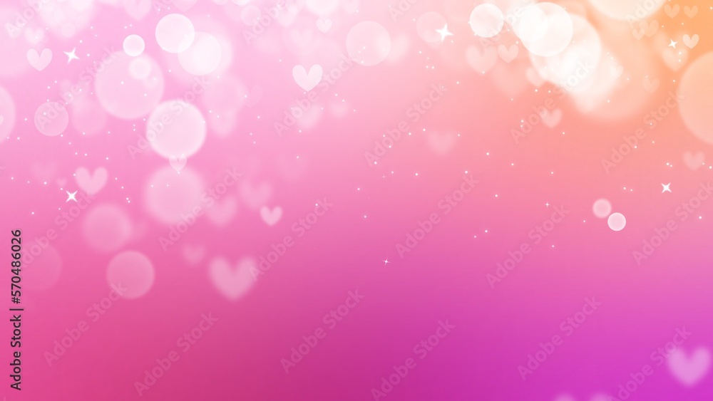 Abstract Backgrounds hart bokeh  on red background in valentine 's day