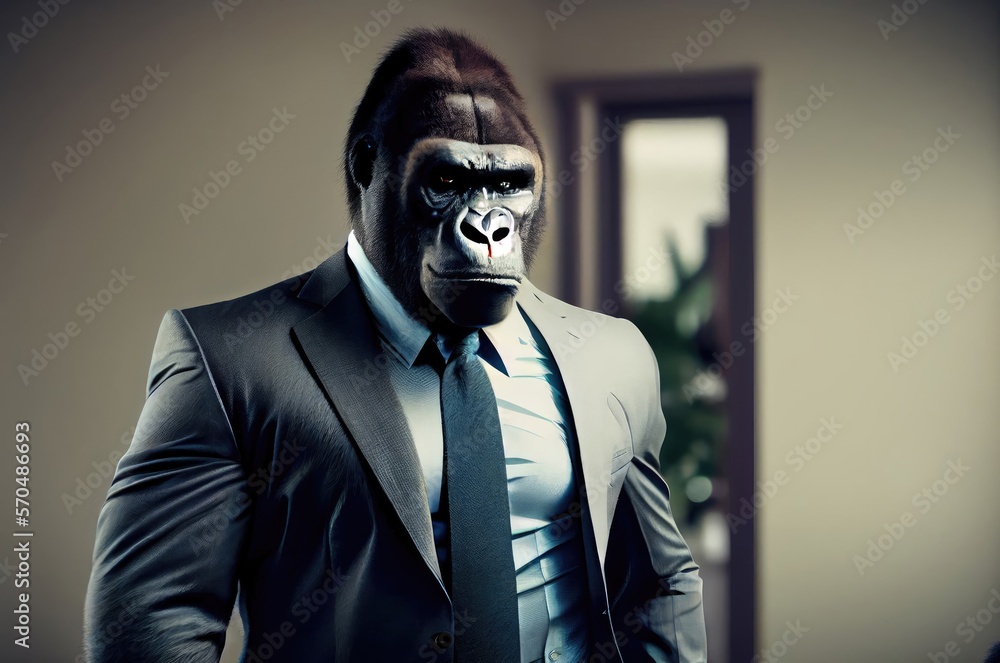 Gorilla In A Suit Dressed Well Generative AI Gorilla In A Suit Dressed Well Generative AI