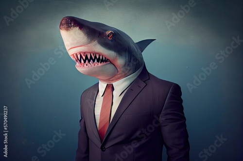Shark In A Suit Well Dressed Generative AI
