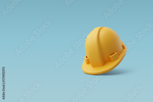 3d Vector Safety Helmet, Construction and Maintenance Icon for Web Design.