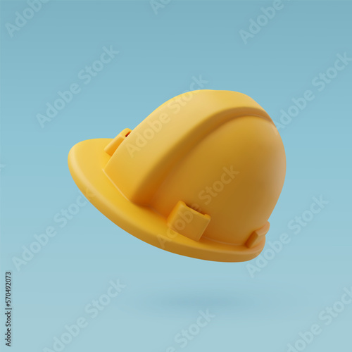 3d Vector Safety Helmet, Construction and Maintenance Icon for Web Design.