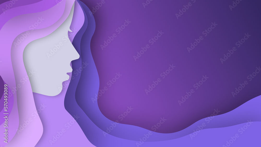 Celebrating Women's Day Wavy Hair Background Celebrating Women's Day Wavy Hair Background