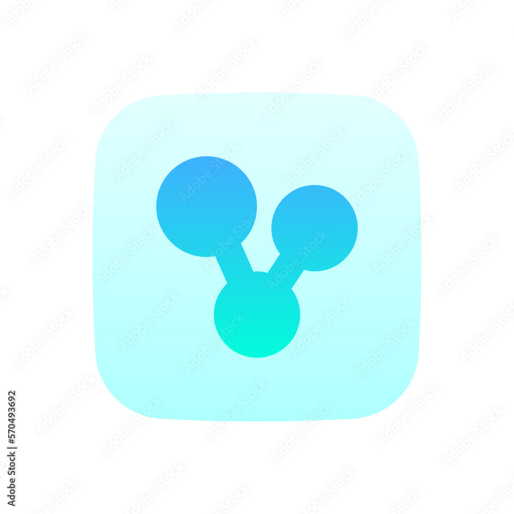 link flat gradient icon