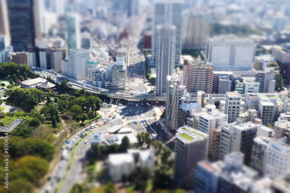 Fototapeta premium ミニチュアな街並み