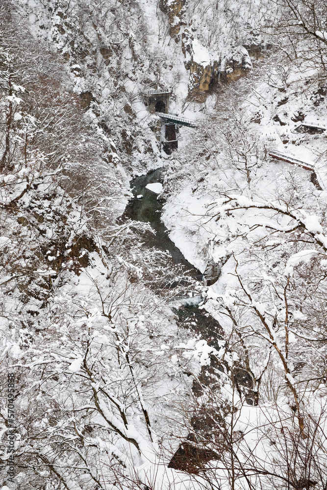 Fototapeta premium 雪の鳴子峡