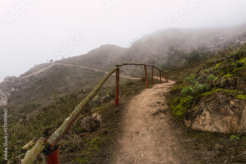 Pathway in clear day in Lomas de Lachay photo