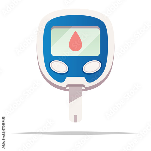 Glucose meter vector isolated illustration