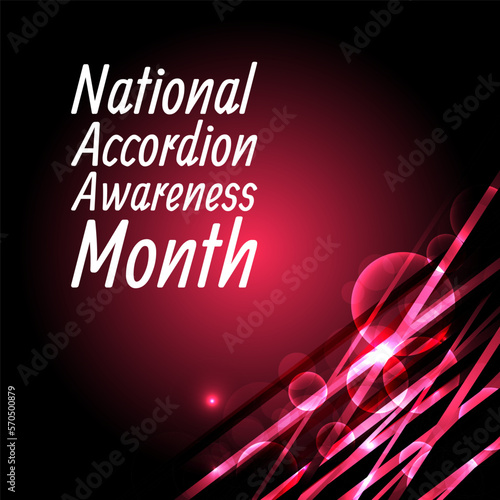 National Accordion Awareness Month. Geometric design suitable for greeting card poster and banner