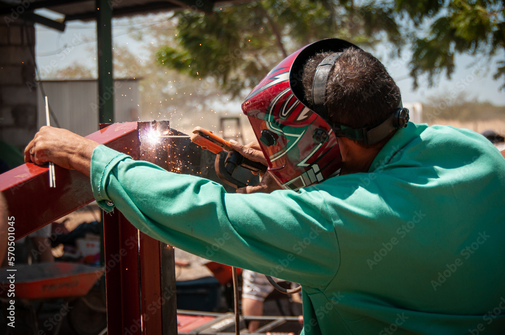 Welder Working Outside - Welding Welder Working Outside - Welding