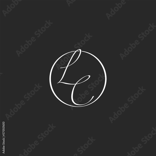 letter LC logo icon and vector