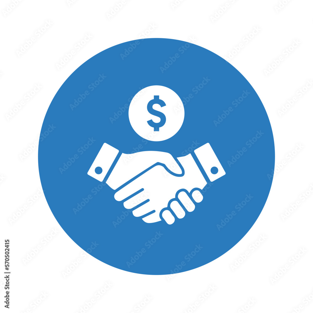 Dollar, Business Deal Icon Design. Dollar, Business Deal Icon Design.