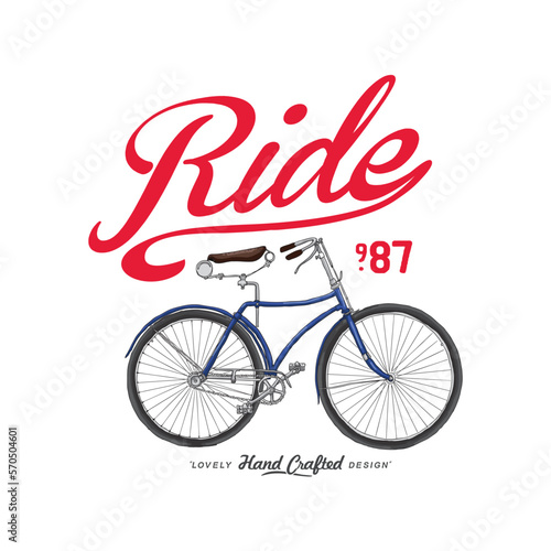 bicycle illustration for print
