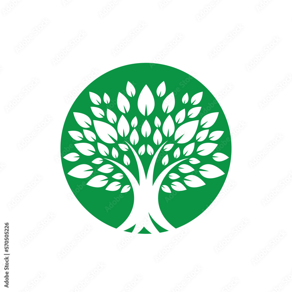 Naklejka premium Tree logo images design