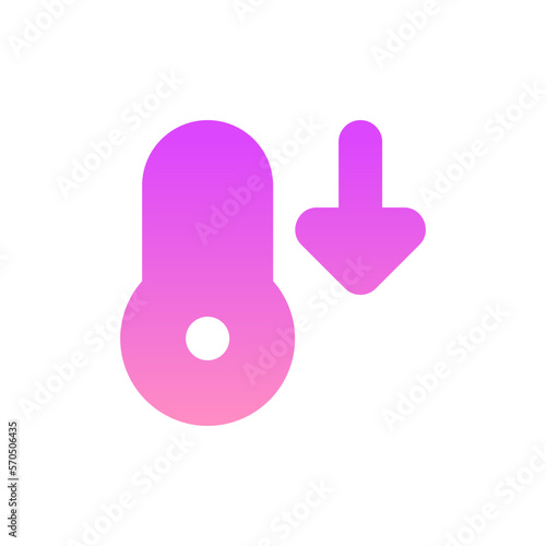 thermometer flat gradient icon