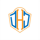 DHD letter logo design. DHD creative initials letter logo concept. DHD  monogram shield letter logo design.
