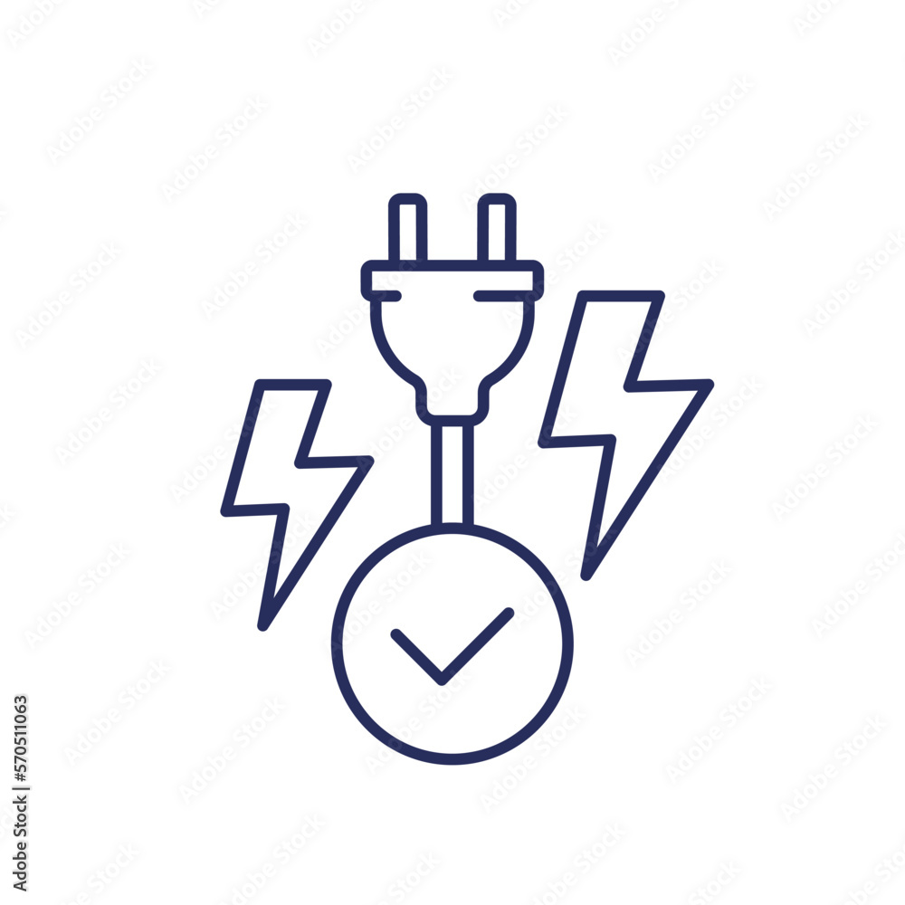 electric plug, electricity line icon electric plug, electricity line icon