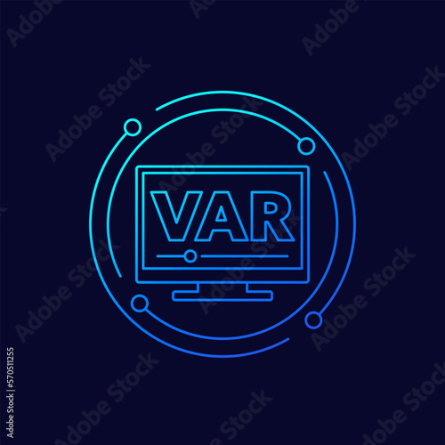 VAR icon, Video assistant referee linear design