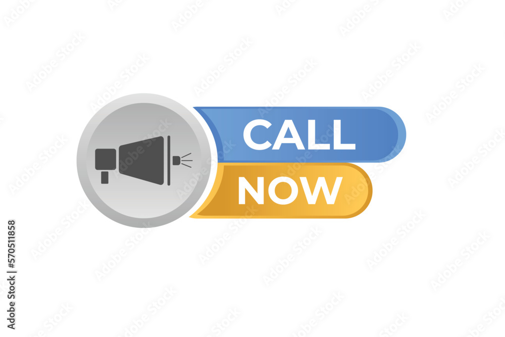 Call Now Button. web template, Speech Bubble, Banner Label Call Now. sign icon Vector illustration
Call Now Button. web template, Speech Bubble, Banner Label Call Now. sign icon Vector illustration