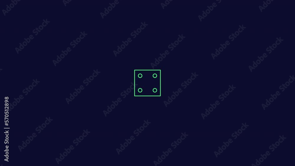 Animated HUD infographic element square with four dots. Animated HUD infographic element square with four dots.