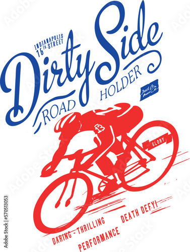 bicycle illustration for print