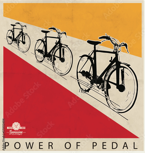 bicycle illustration for print