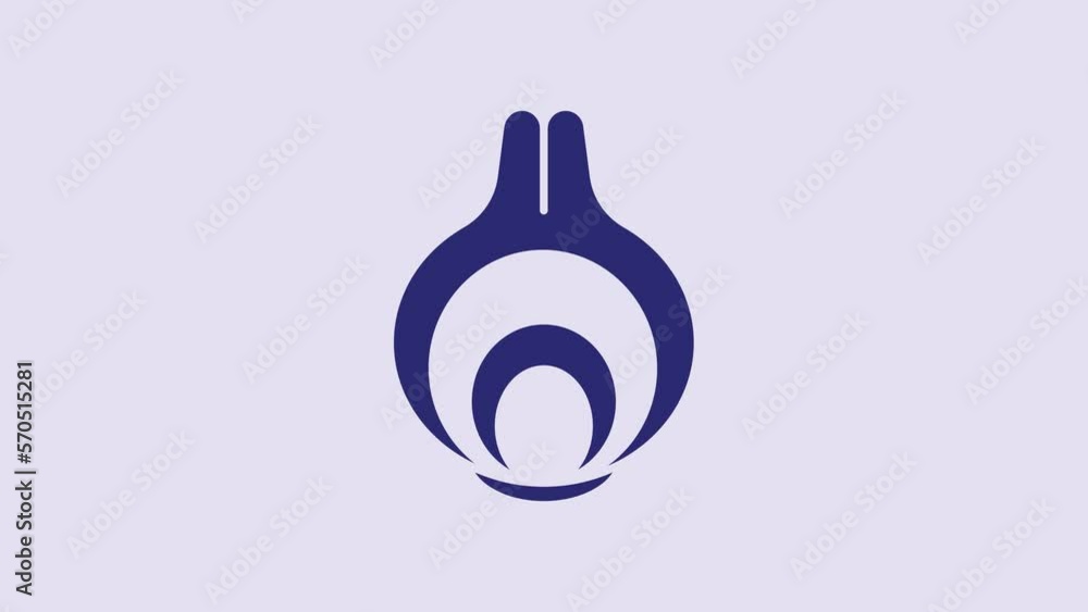 Blue Onion icon isolated on purple background. 4K Video motion graphic animation Blue Onion icon isolated on purple background. 4K Video motion graphic animation