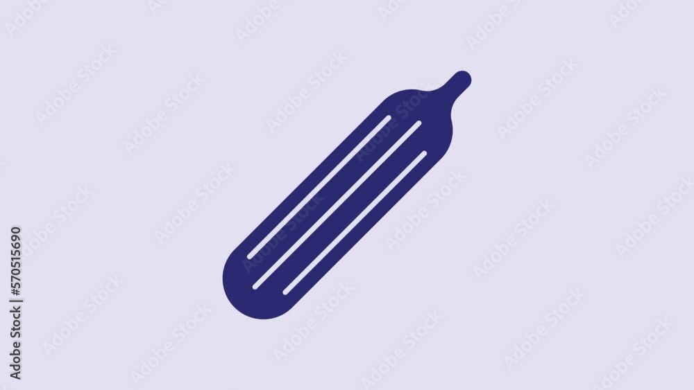 Blue Fresh cucumber icon isolated on purple background. 4K Video motion graphic animation Blue Fresh cucumber icon isolated on purple background. 4K Video motion graphic animation