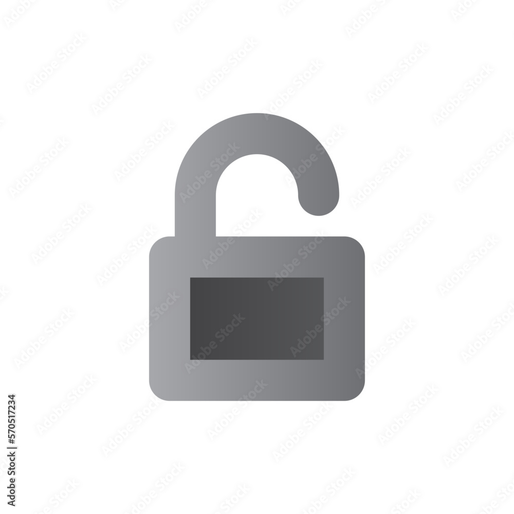 unlock two tone gradient icon unlock two tone gradient icon