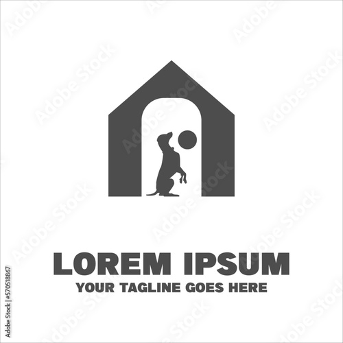Dog Daycare Home Logo. Dog Daycare Home Logo template
